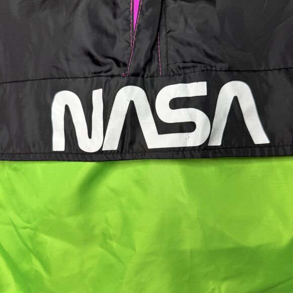 Chemistry NASA Lightweight 1/2 Zip Cropped Hooded Jacket Windbreaker Size M - Picture 5 of 8